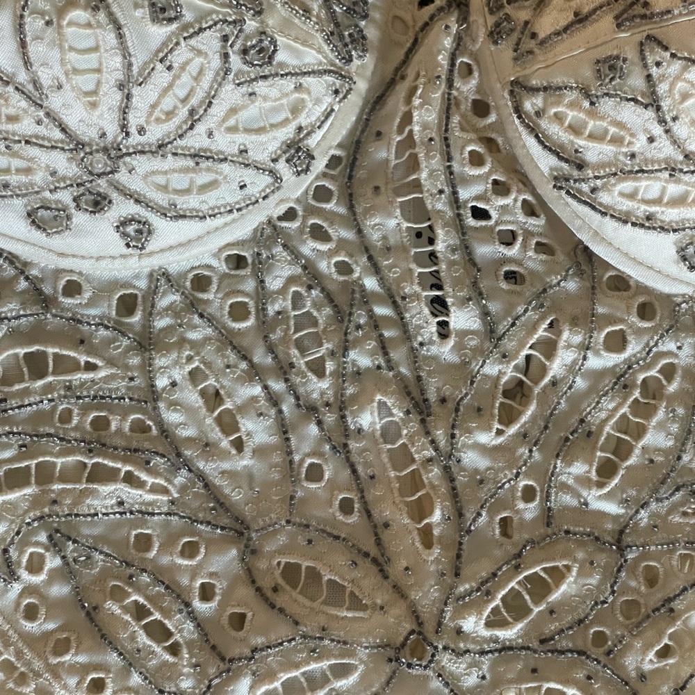 Vintage Elegant Cream Lace Bustier TOP - Picture 12 of 13